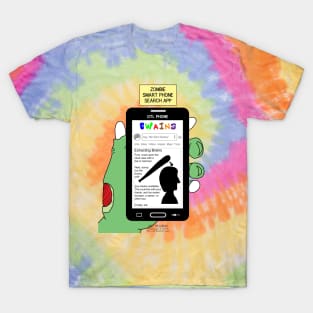 Brains - A Zombie Smart Phone Search App T-Shirt